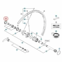 Cache-Poussière Pour Axe De Moyeu Shimano Ultegra WH-6800 -Magasin De Vélo cache poussiere pour axe de moyeu shimano ultegra wh 6800 1