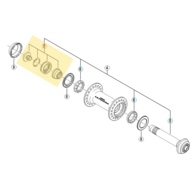 Contre-Ecrou Gauche Pour Axe De Roue Avant Shimano Ultegra WH-6800-Av 3 Contre-Ecrou Gauche Pour Axe De Roue Avant Shimano Ultegra WH-6800-Av