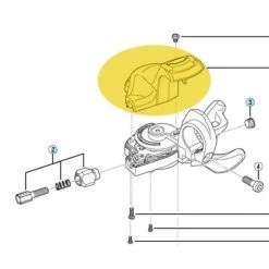 Indicateur De Vitesses Shimano Deore SL-M610 - Droit -Magasin De Vélo indicateur de vitesses shimano deore sl m610 droit 1