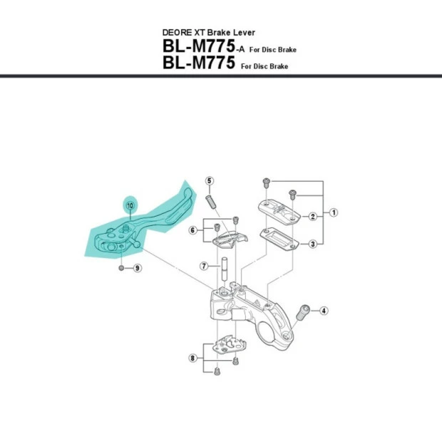 Levier De Frein Shimano Deore-XT BL-M775 - Y8U998060 3 Levier De Frein Shimano Deore-XT BL-M775 - Y8U998060