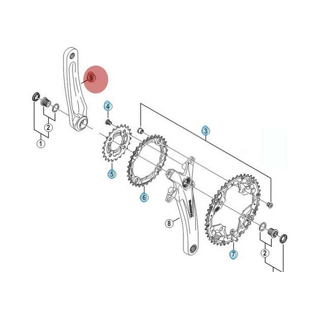 Manivelle Gauche Shimano Acera FC-M391 3 Manivelle Gauche Shimano Acera FC-M391